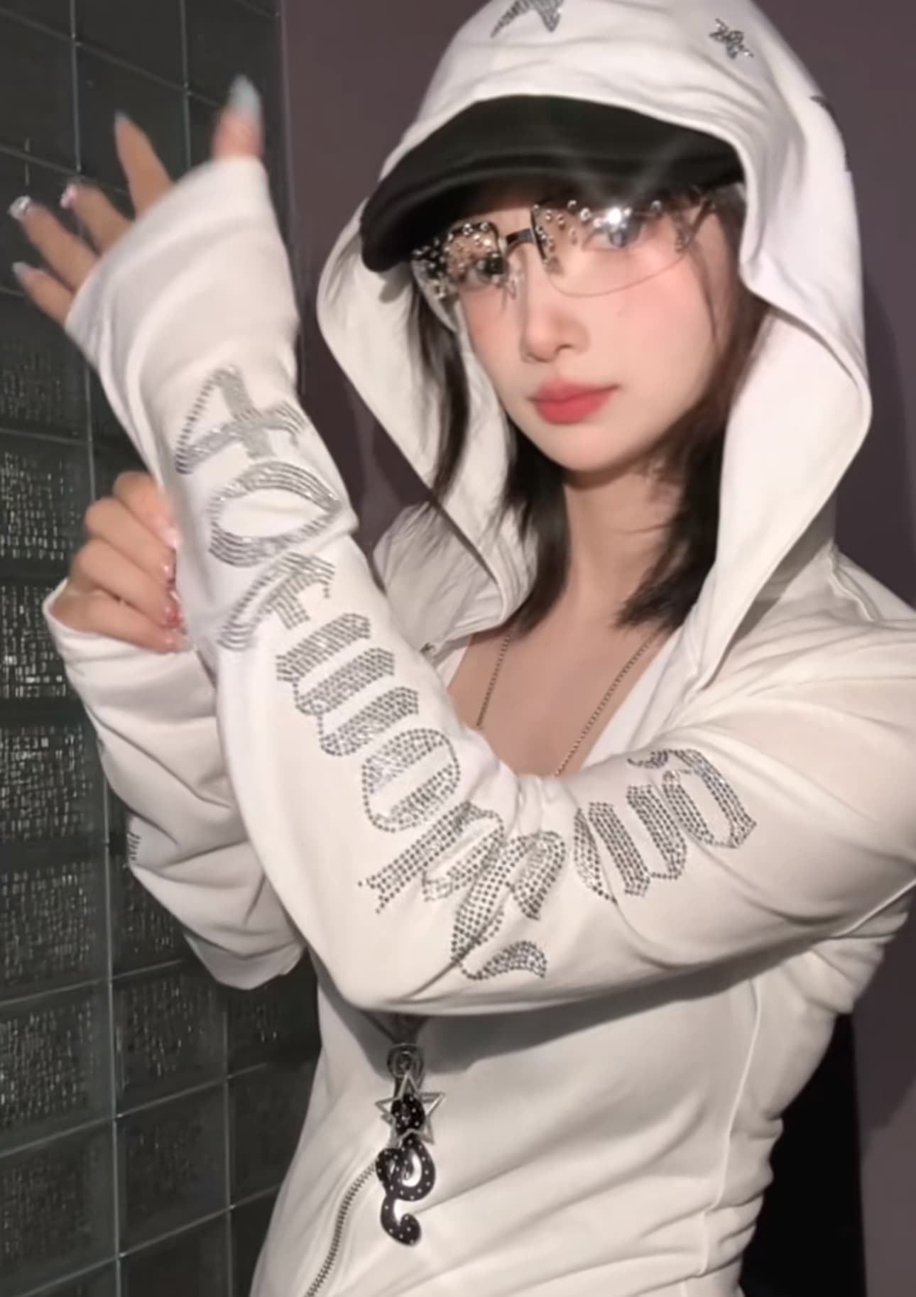 압력 훈련 백금 지퍼 광저우 눈꽃 면 자외선 차단 블라우스 여성 상세 이미지 4