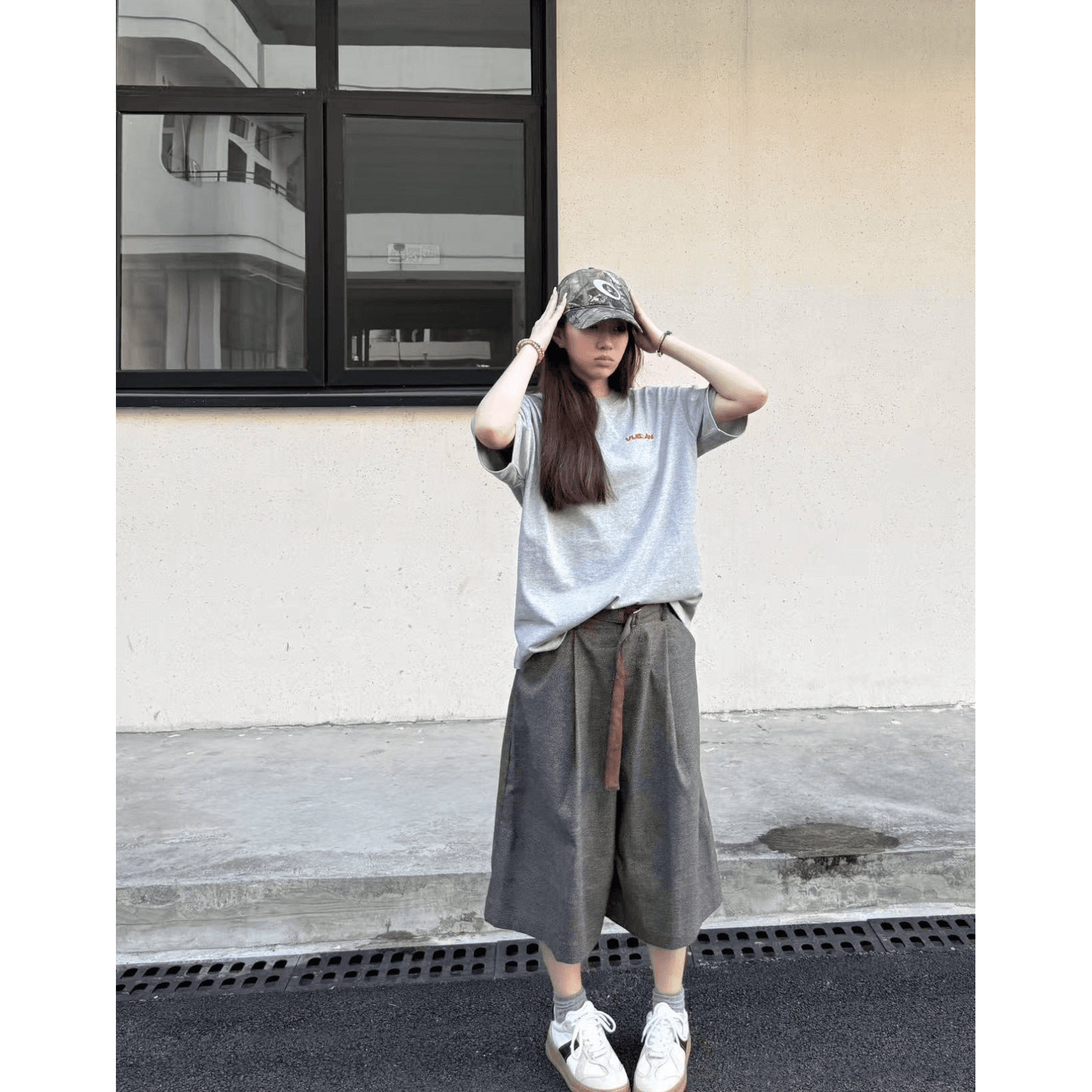 순면 220 그램 빗질하다 닫기 반팔 티셔츠 여성 이미지 5