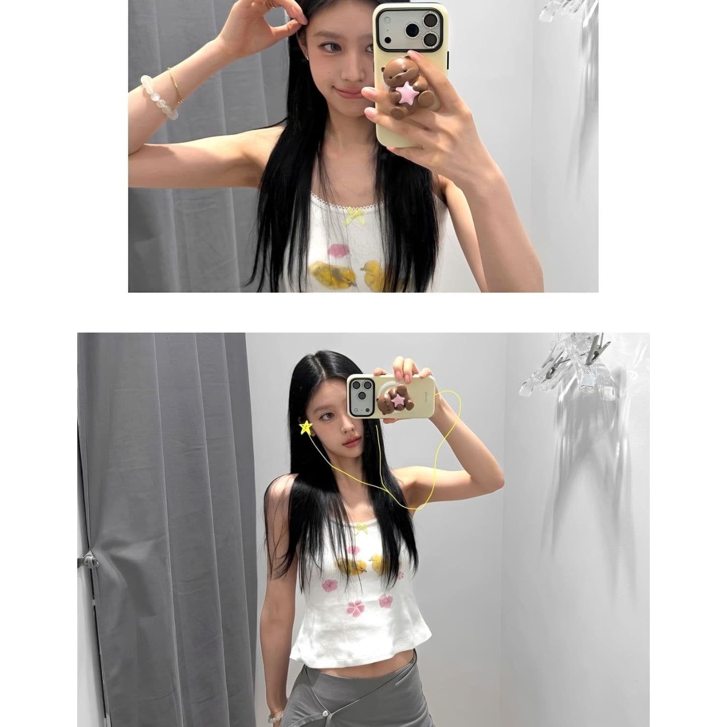 광저우 원단 벨트 부품 나비 매듭 디지털 직분사 달콤함 레이스 캐미솔 여름 맨위 트렌디 이미지 2