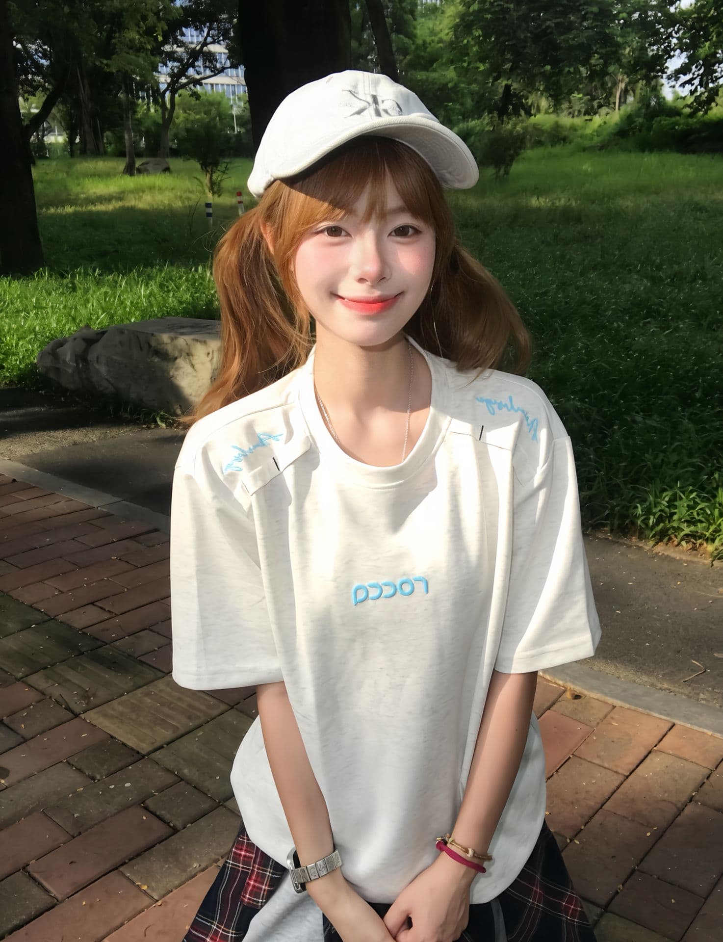 자수 네리 가게 천 19 지점 220 그램 순면 반팔 티셔츠 여성 이미지 2