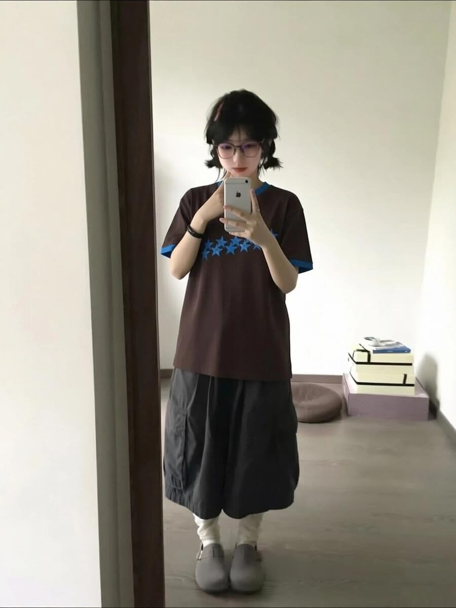 좋은 품질 솜씨 자수 네리 가게 천 19 지점 220 그램 순면 반팔 티셔츠 상세 이미지 4