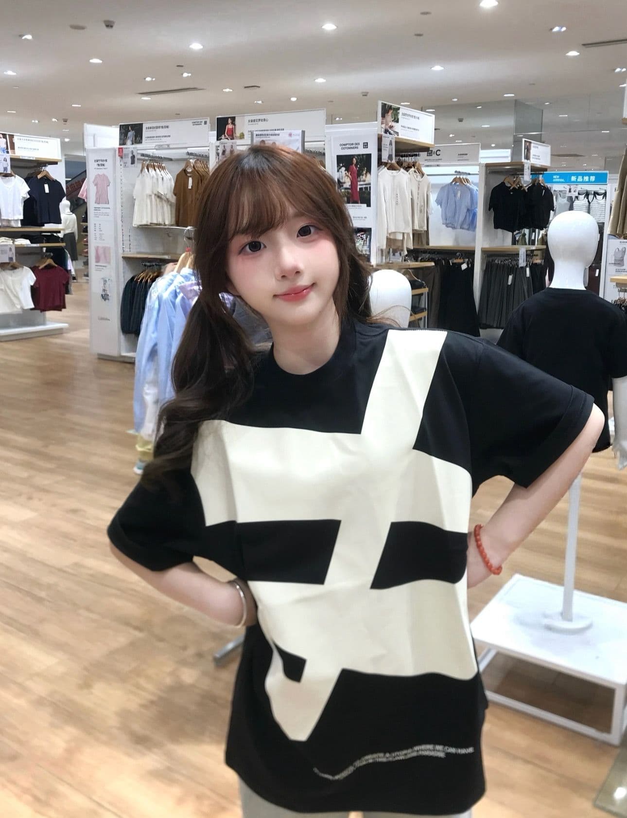 순면 220 그램 빗질하다 닫기 반팔 티셔츠 여성 상세 이미지 5
