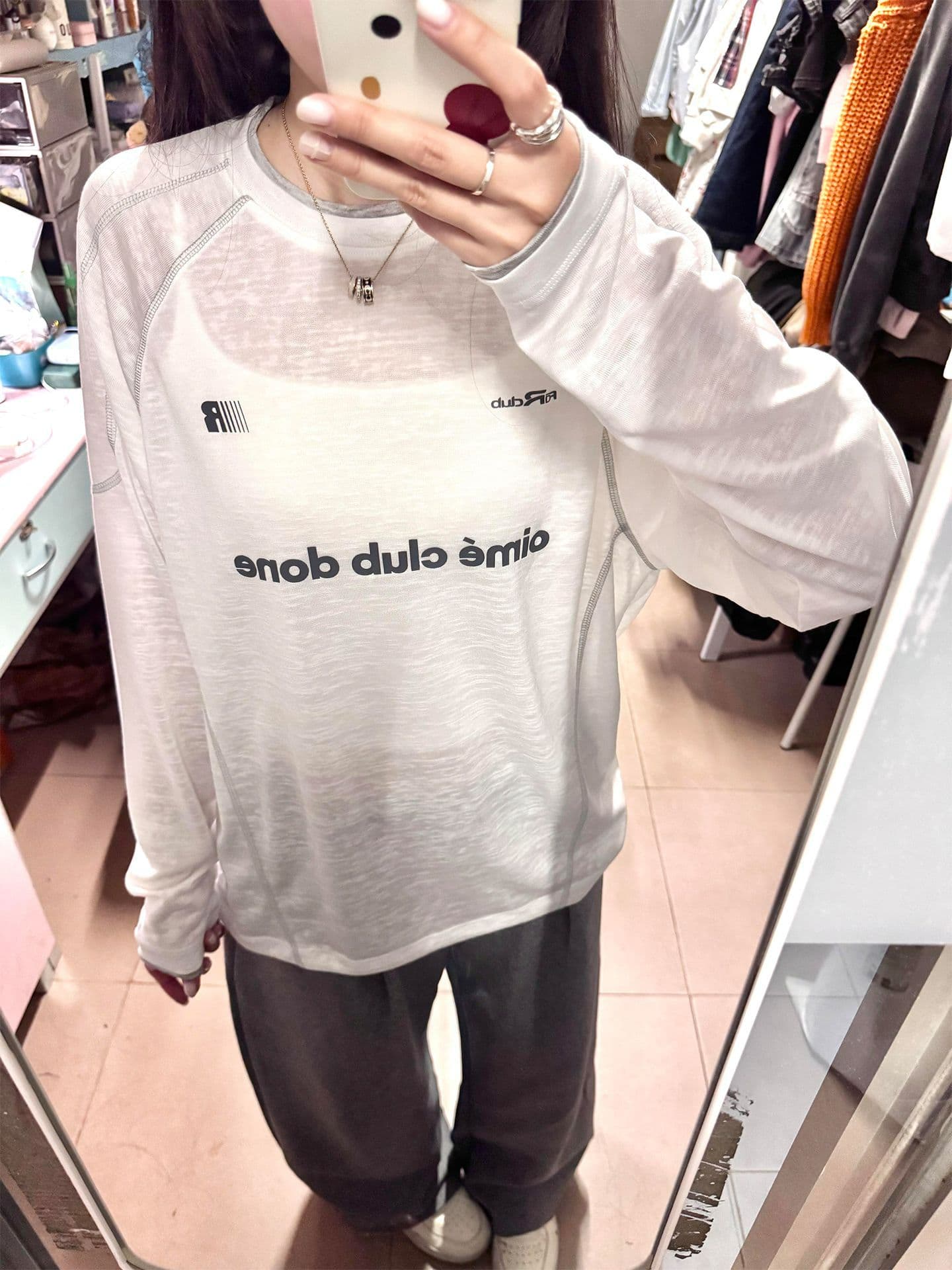 변경 알파벳 원본 솜씨 광저우 눈꽃 면 자외선 차단 블라우스 여성 이미지 2