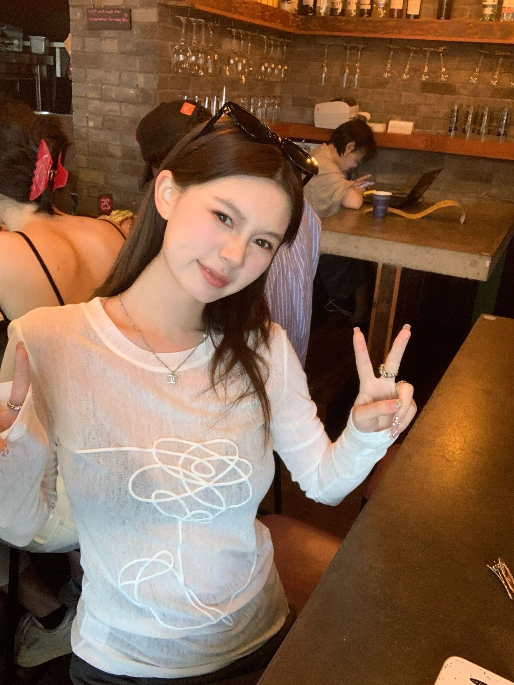 포밍 프린트 광저우 눈꽃 면 자외선 차단 블라우스 여성 상세 이미지 3