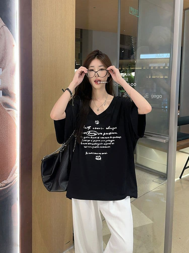200그램 순면 빗질하다 닫기 새로운 프린트 반팔 티셔츠 여성 상세 이미지 20