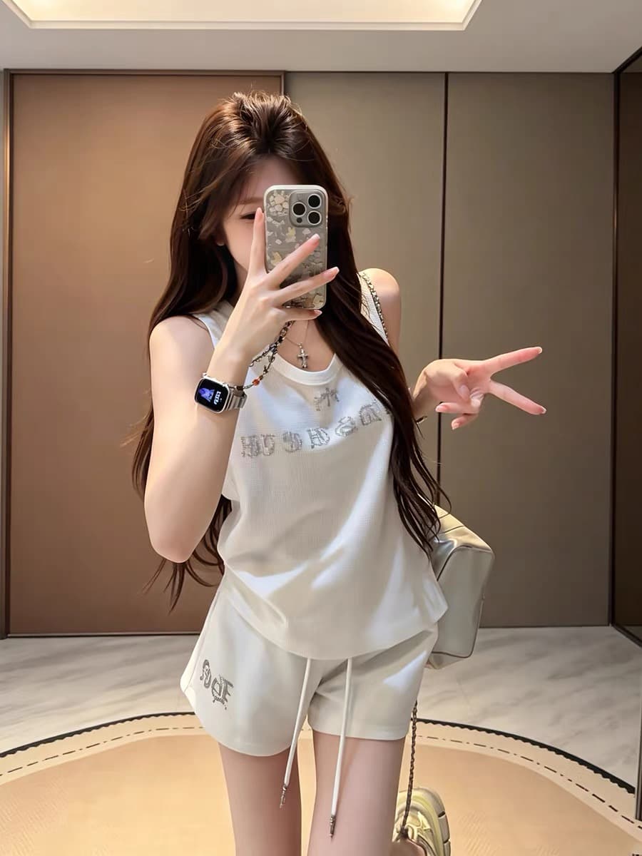 광저우 원단 반팔 티셔츠 여성 이미지 3