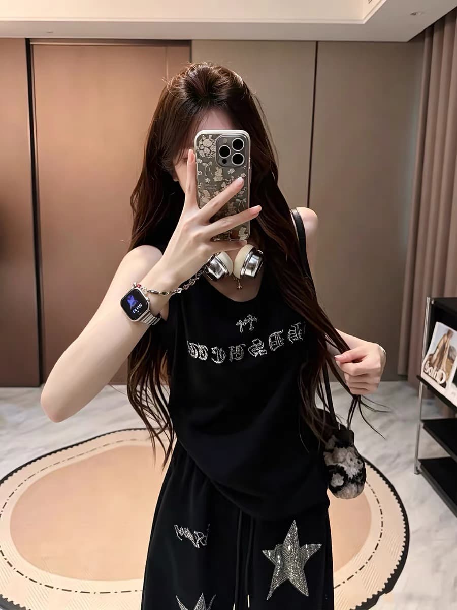 광저우 원단 반팔 티셔츠 여성 상세 이미지 1