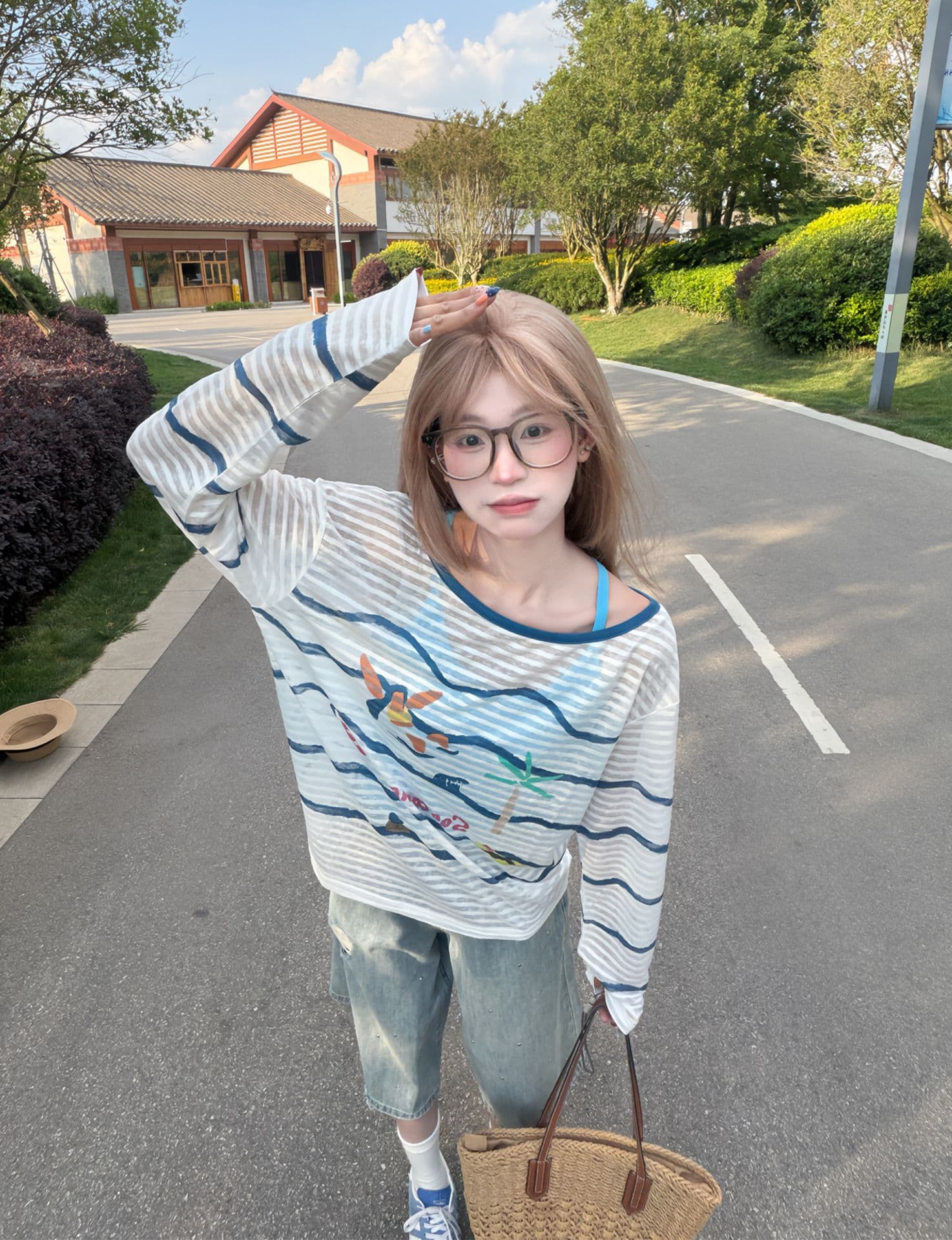 원본 솜씨 광저우 원단 자외선 차단 블라우스 여성 상세 이미지 10