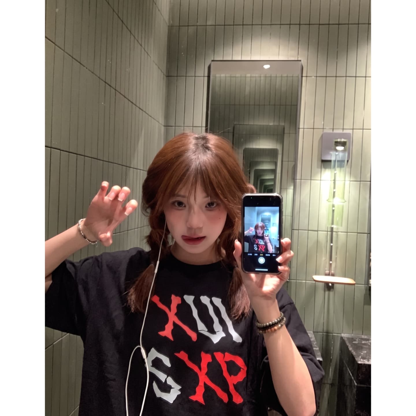 24 개 빗질하다 순면 닫기 아름다움 트렌디 레트로 알파벳 프린트 반팔 여름 커플 설치 상세 이미지 4