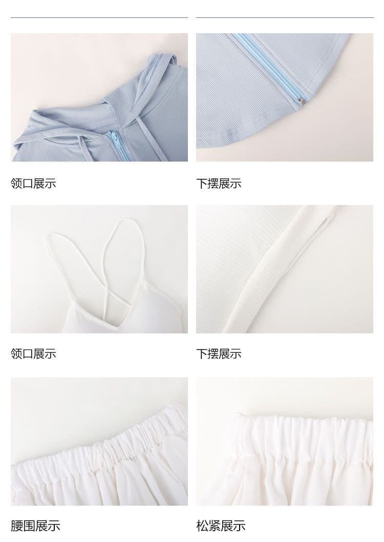 리브 한 부서 후드 얇은 스타일 자외선 차단 의류 여성 의류 운동 핫걸 품격 몸매 가꾸기 슬림해 보이는 긴팔 짧은 외투 맨위 상세 이미지 3