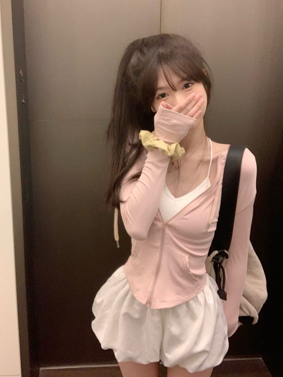 리브 한 부서 후드 얇은 스타일 자외선 차단 의류 여성 의류 운동 핫걸 품격 몸매 가꾸기 슬림해 보이는 긴팔 짧은 외투 맨위 상세 이미지 8