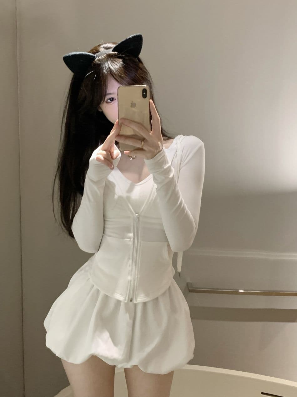 리브 한 부서 후드 얇은 스타일 자외선 차단 의류 여성 의류 운동 핫걸 품격 몸매 가꾸기 슬림해 보이는 긴팔 짧은 외투 맨위 상세 이미지 23