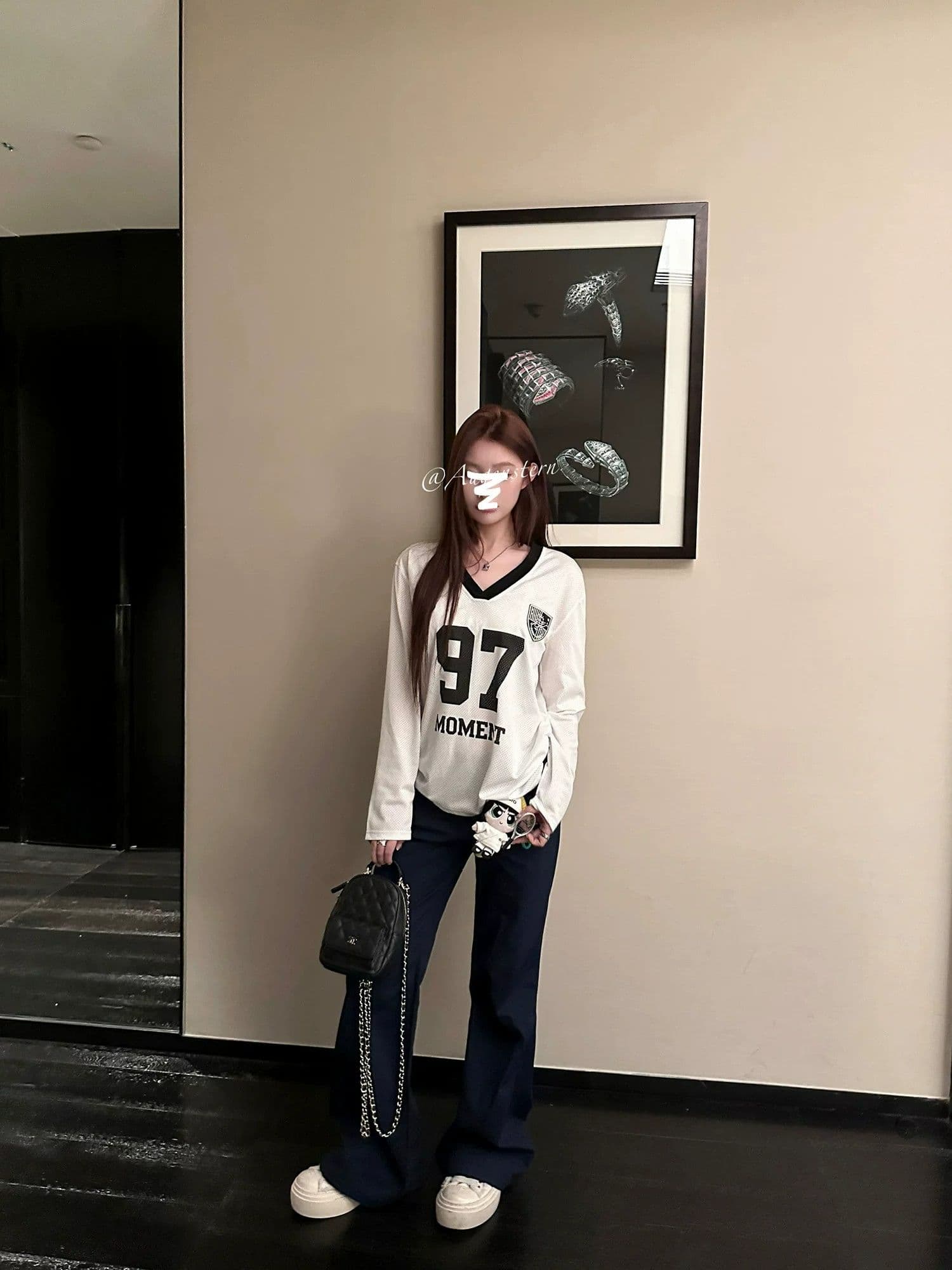 원본 것 아메리칸 티셔츠 여름 인터넷 얼굴 통기성 루즈핏 긴팔 자외선 차단 블라우스 여성 상세 이미지 19