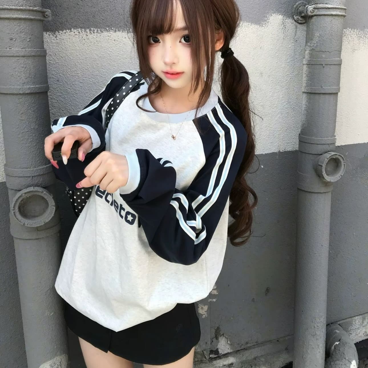 원본 솜씨 순면 220 그램 긴팔 티셔츠 여성 이미지 5