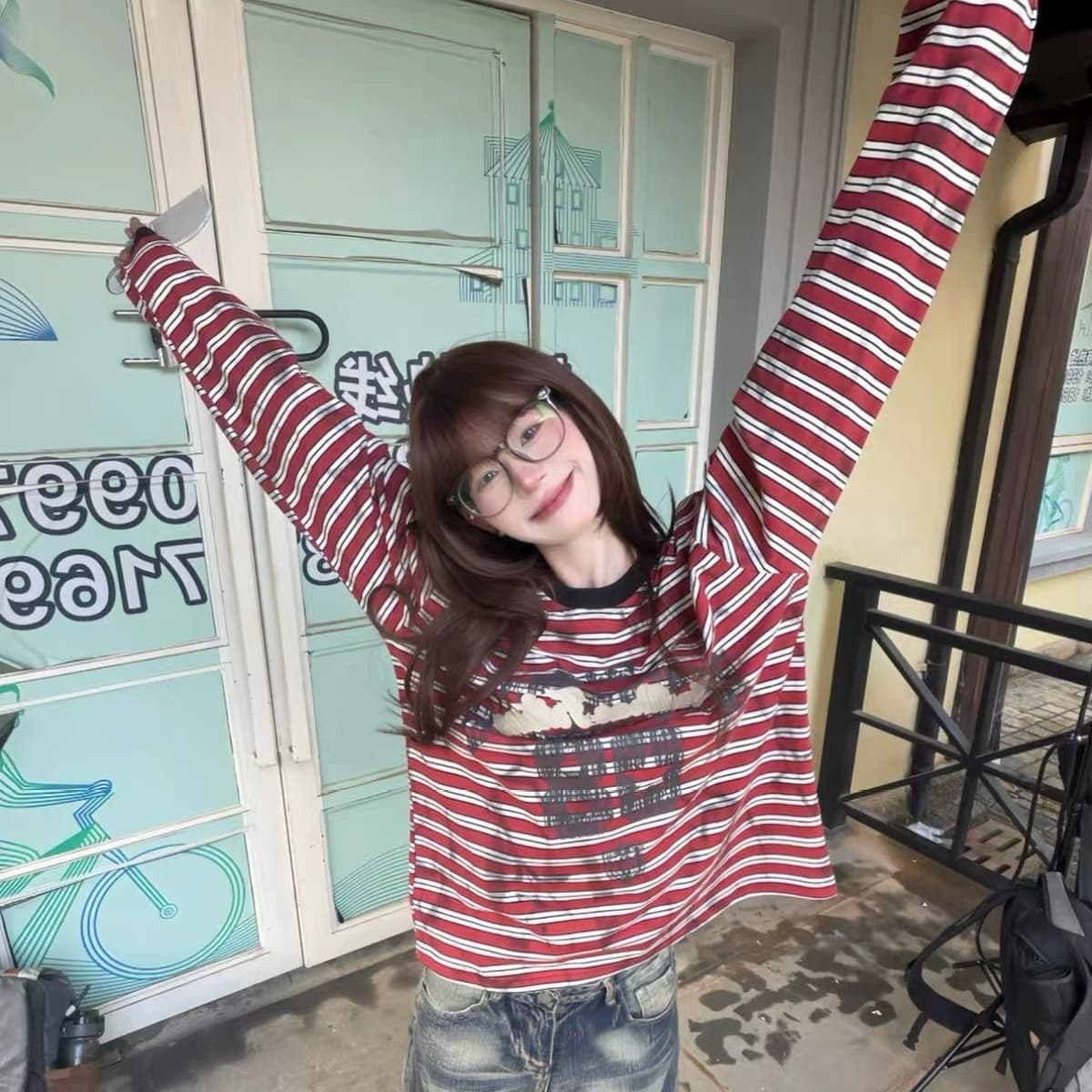 원본 솜씨 광저우 원본 원단 긴팔 티셔츠 여성 이미지 5