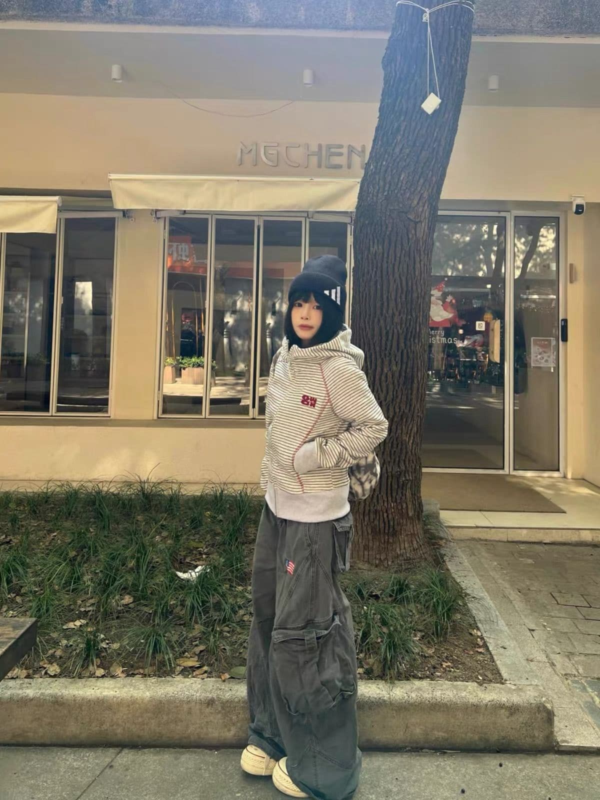 얇은 스타일 원본 솜씨 광저우 원본 원단 후드티 여성 상세 이미지 4