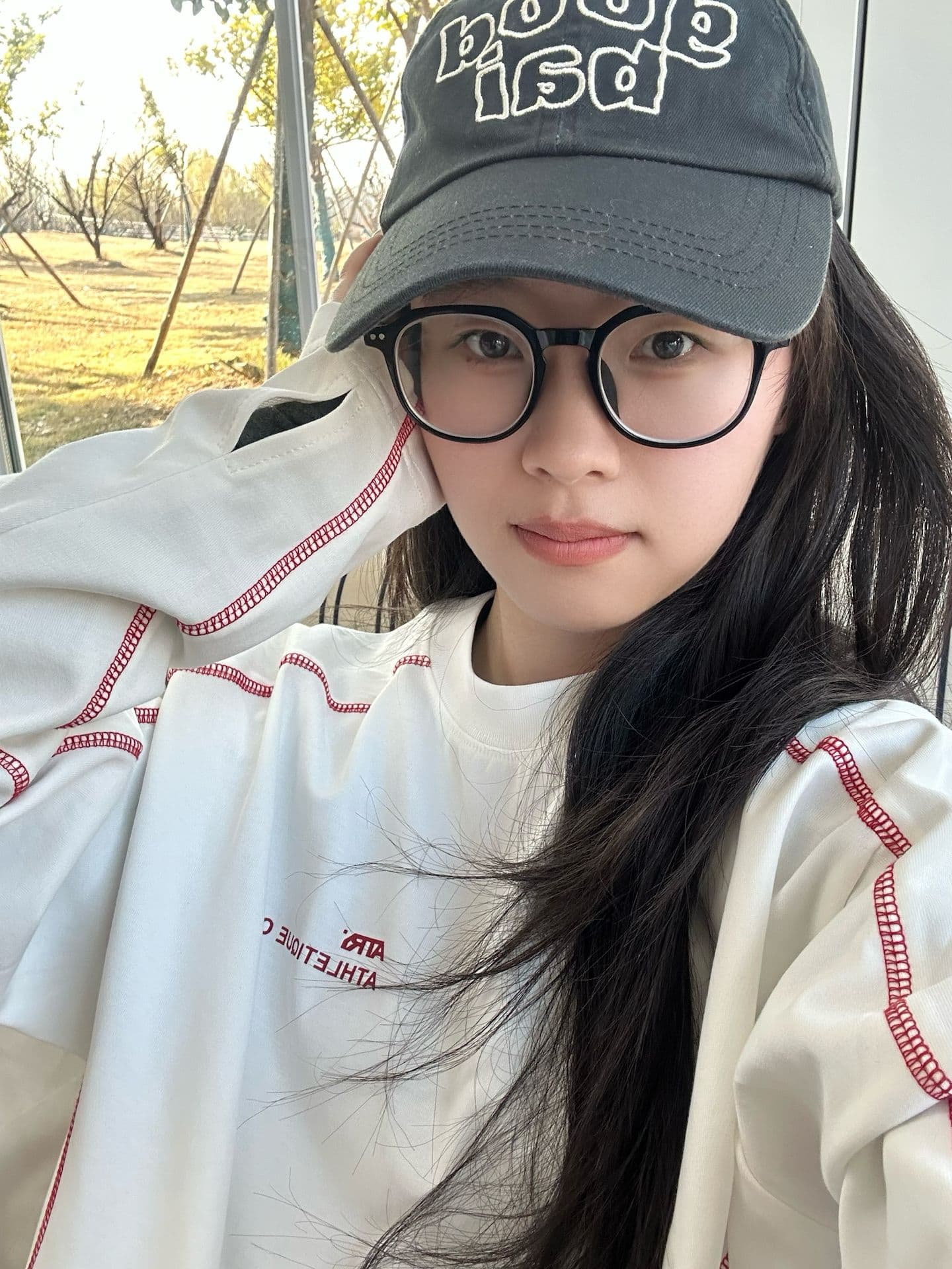 원본 솜씨 명중 인터넷 커프스 열린 구멍 19 지점 220 그램 순면 긴팔 티셔츠 남녀 이미지 4