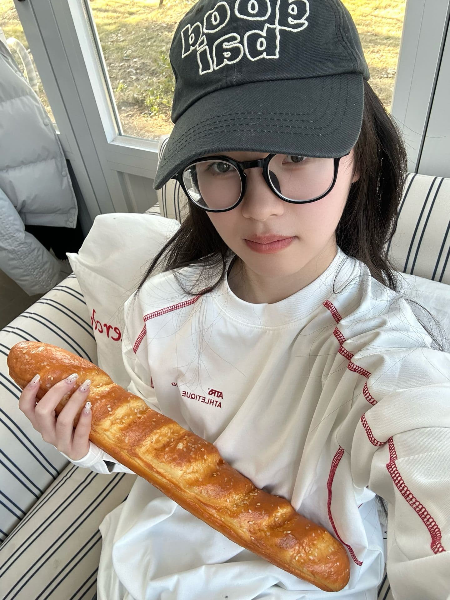 원본 솜씨 명중 인터넷 커프스 열린 구멍 19 지점 220 그램 순면 긴팔 티셔츠 남녀 상세 이미지 3