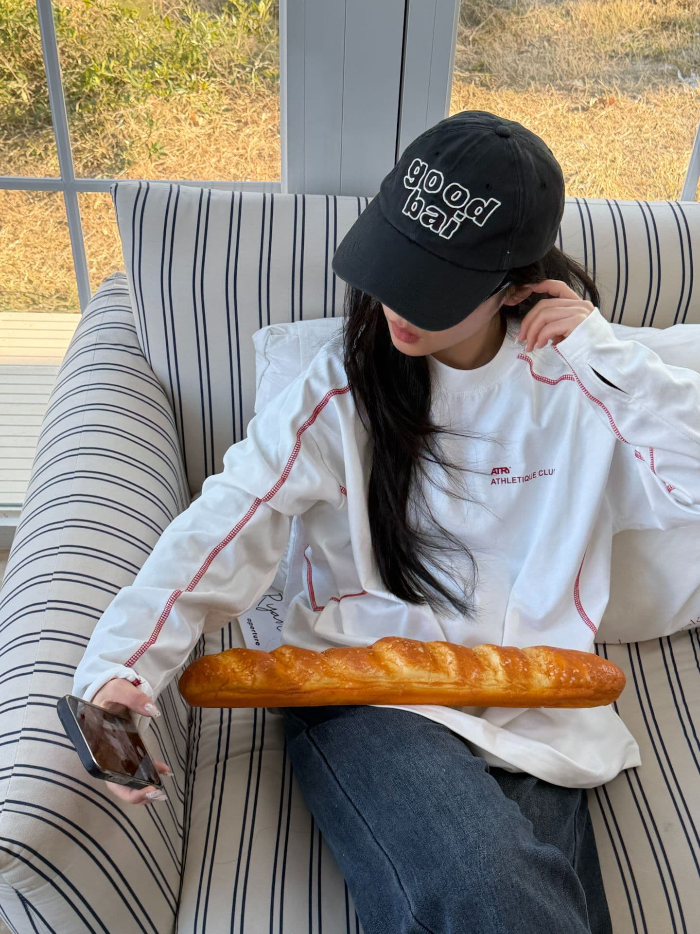 원본 솜씨 명중 인터넷 커프스 열린 구멍 19 지점 220 그램 순면 긴팔 티셔츠 남녀 상세 이미지 6