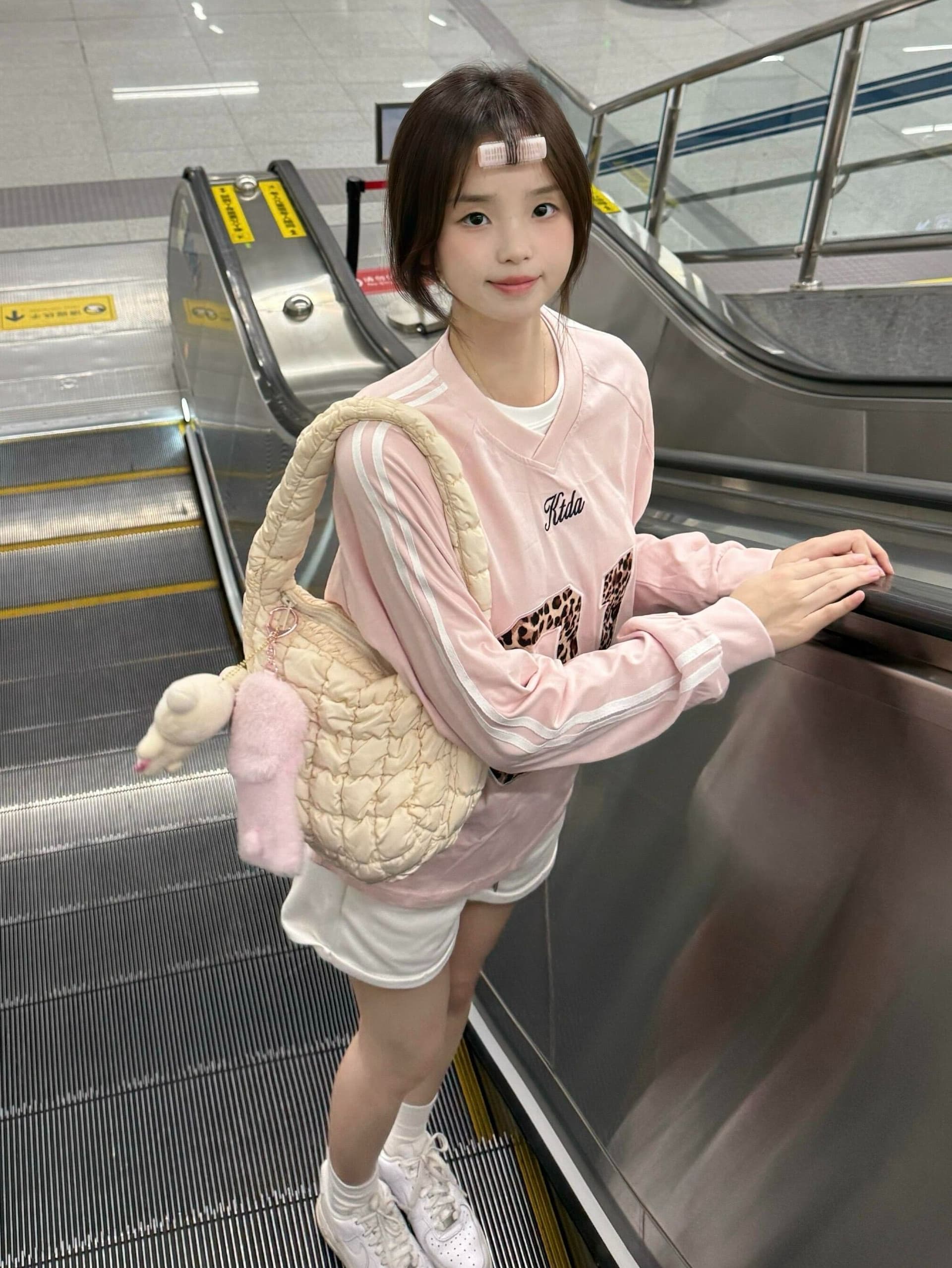 원본 솜씨 패치 자수 19 지점 220 그램 순면 긴팔 티셔츠 여성 이미지 3