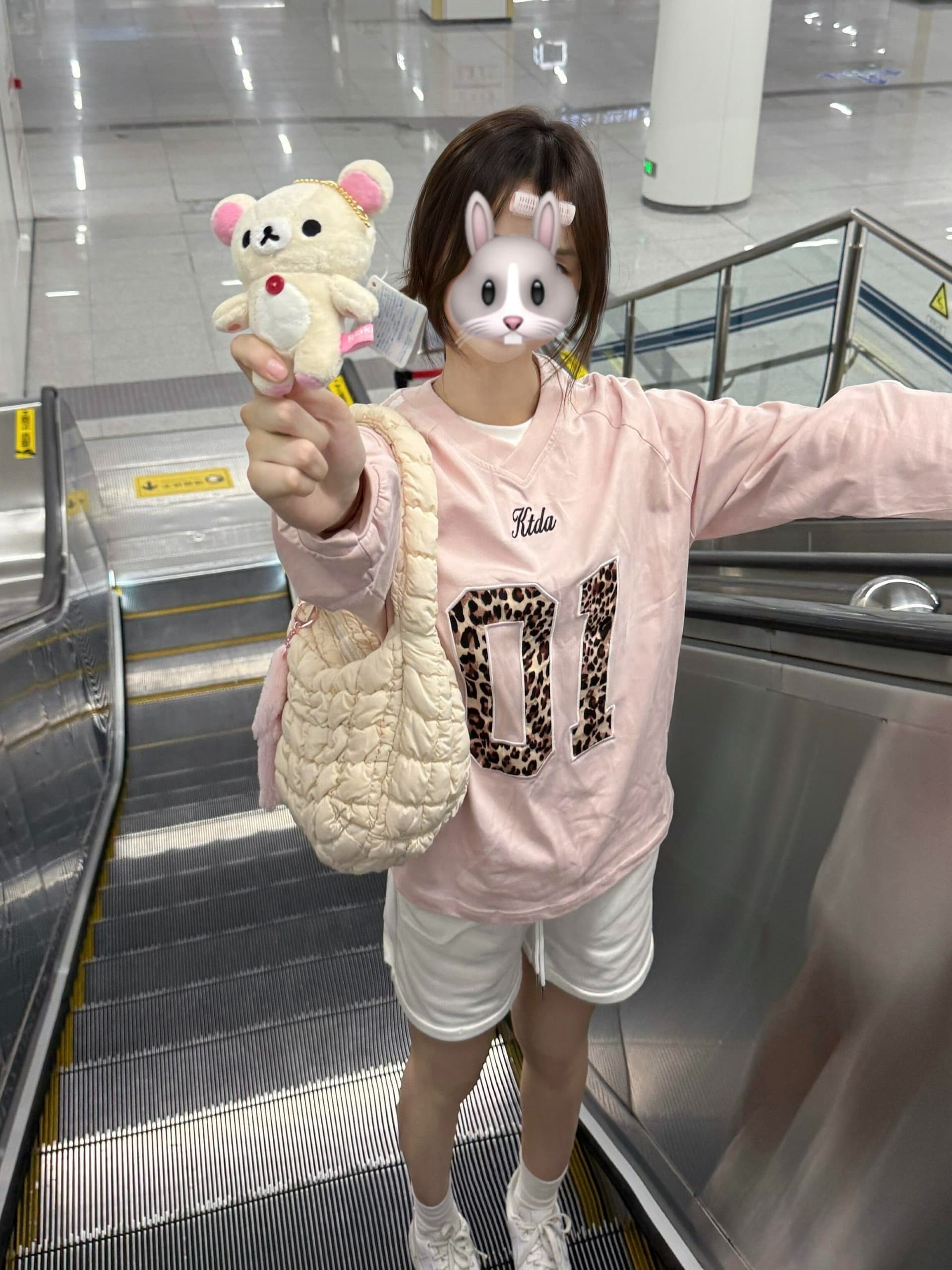 원본 솜씨 패치 자수 19 지점 220 그램 순면 긴팔 티셔츠 여성 상세 이미지 5