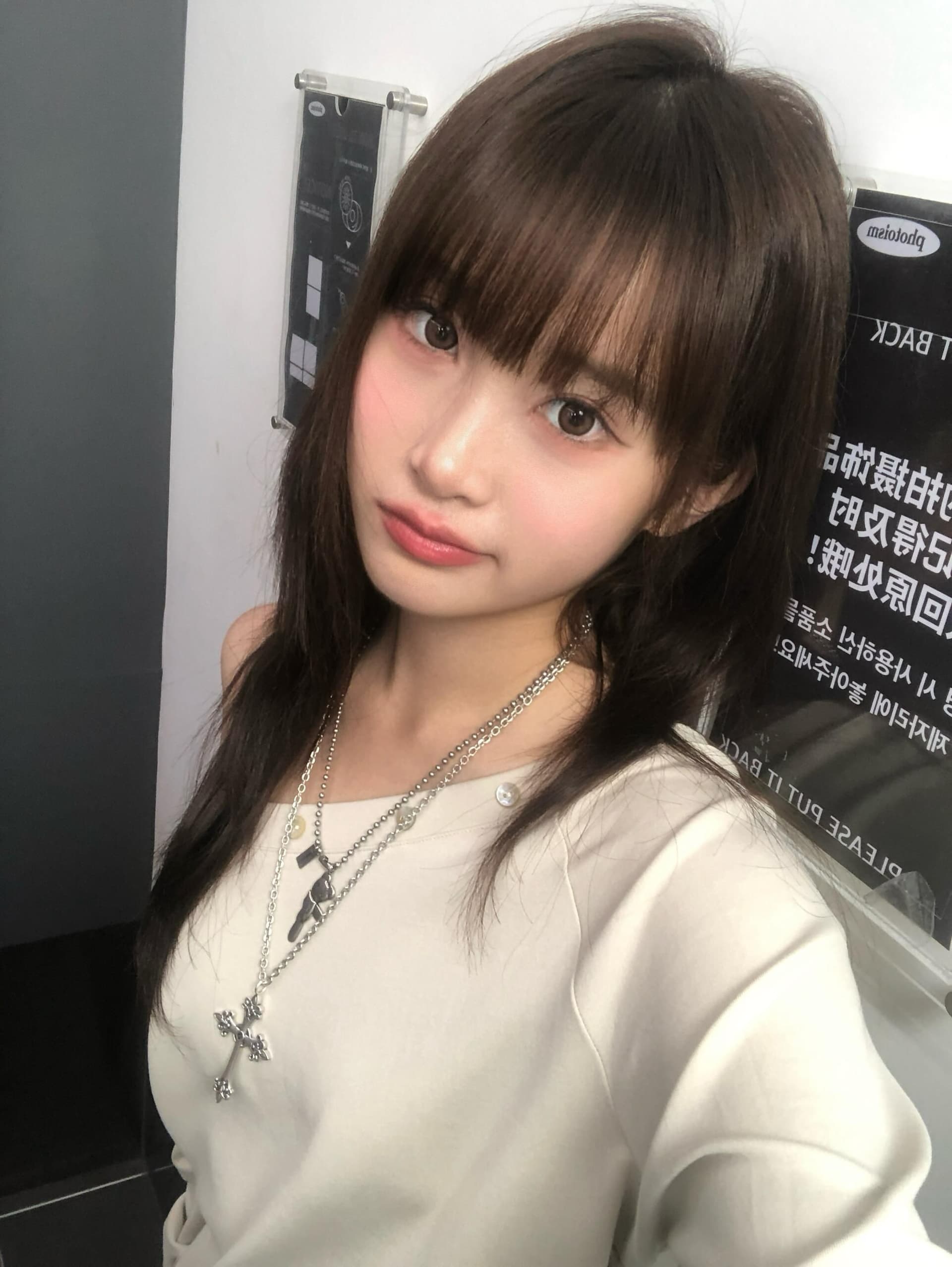 원본 부형제 단추 40 220 그램 92 면 8 암모니아 Lun 긴팔 티셔츠 여성 상세 이미지 3