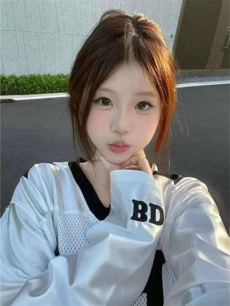 패치 자수 광저우 원본 색상 딩 원단 긴팔 티셔츠 여성 상세 이미지 3