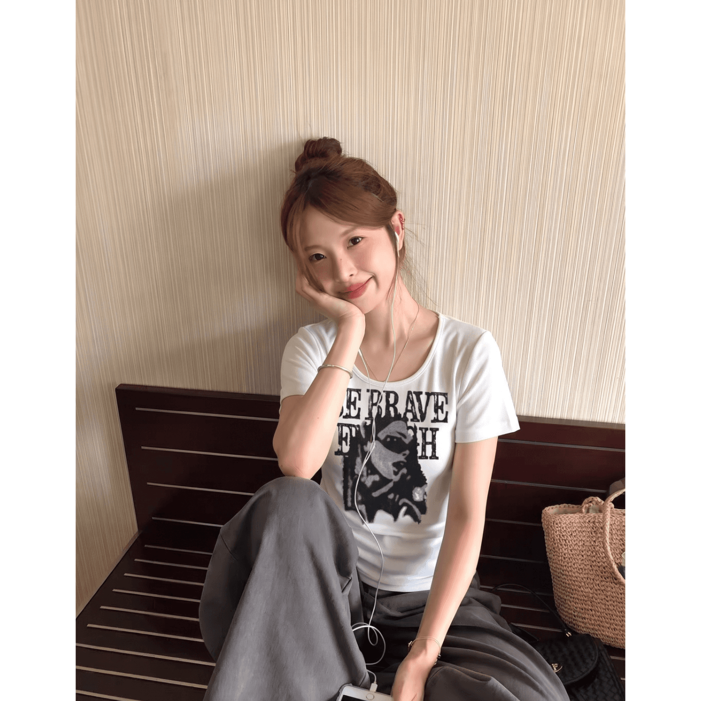 광저우 원단 원본 원단 디지털 직분사 아메리칸 레트로 초상화 알파벳 프린트 반팔 여름 맨위 이미지 2