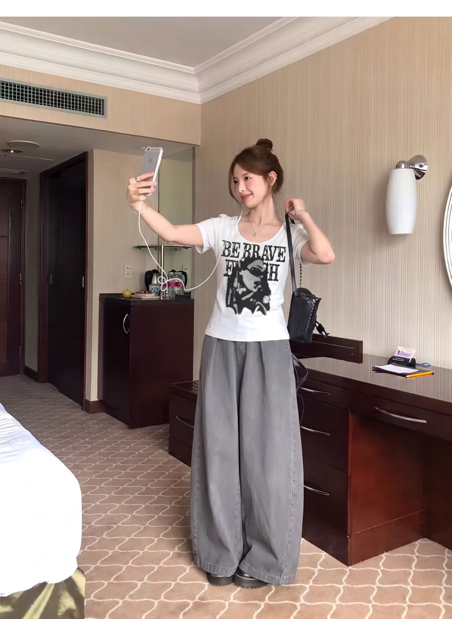 광저우 원단 원본 원단 디지털 직분사 아메리칸 레트로 초상화 알파벳 프린트 반팔 여름 맨위 상세 이미지 6