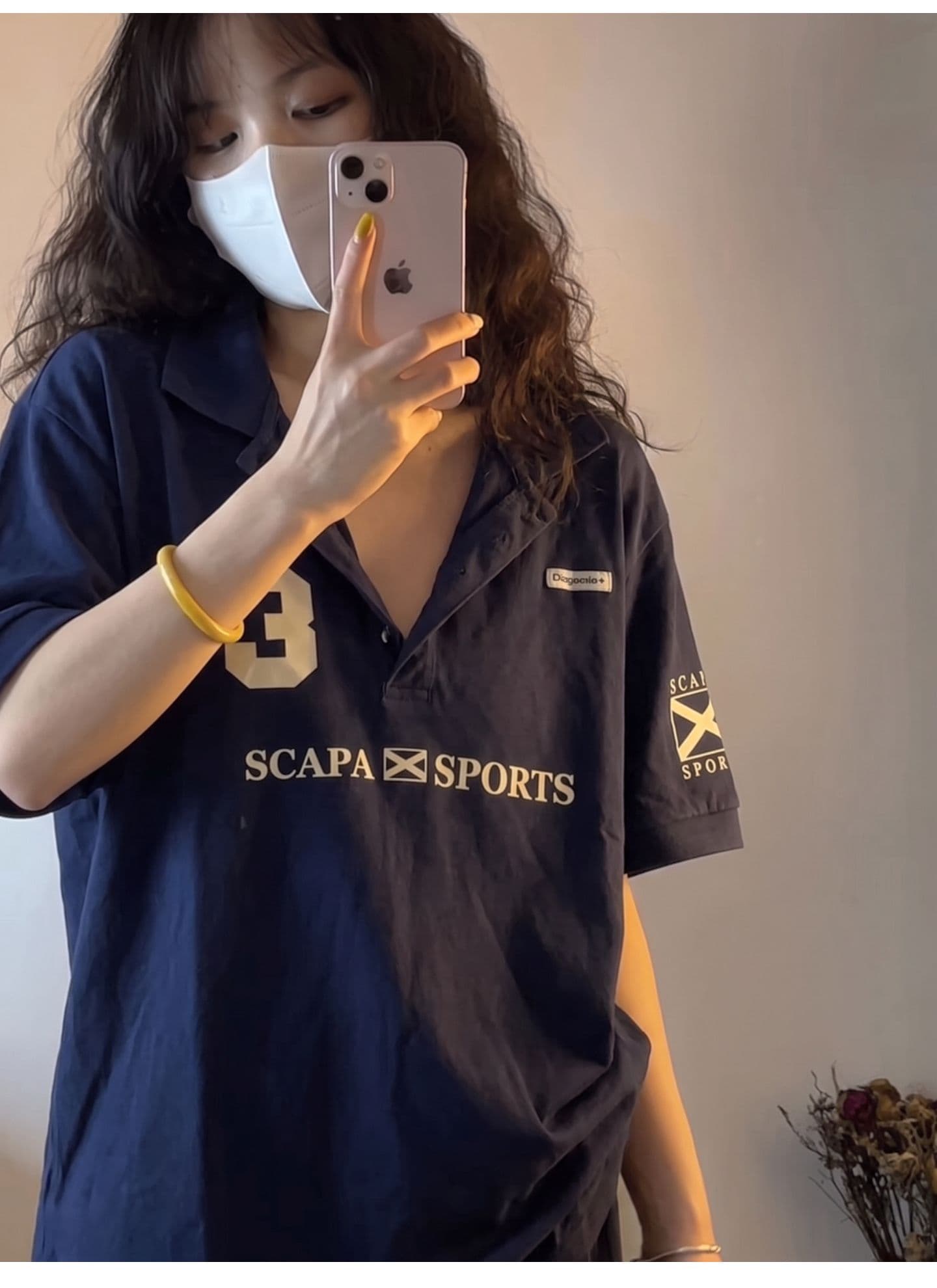 광저우 원단 디지털 직분사 자수 견장 아메리칸 레트로 폴로 칼라 디자인 센스 POLO 셔츠 여름 반팔 상세 이미지 5