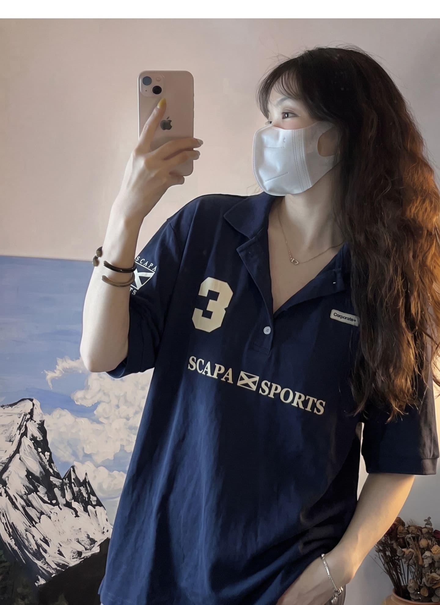 광저우 원단 디지털 직분사 자수 견장 아메리칸 레트로 폴로 칼라 디자인 센스 POLO 셔츠 여름 반팔 상세 이미지 7