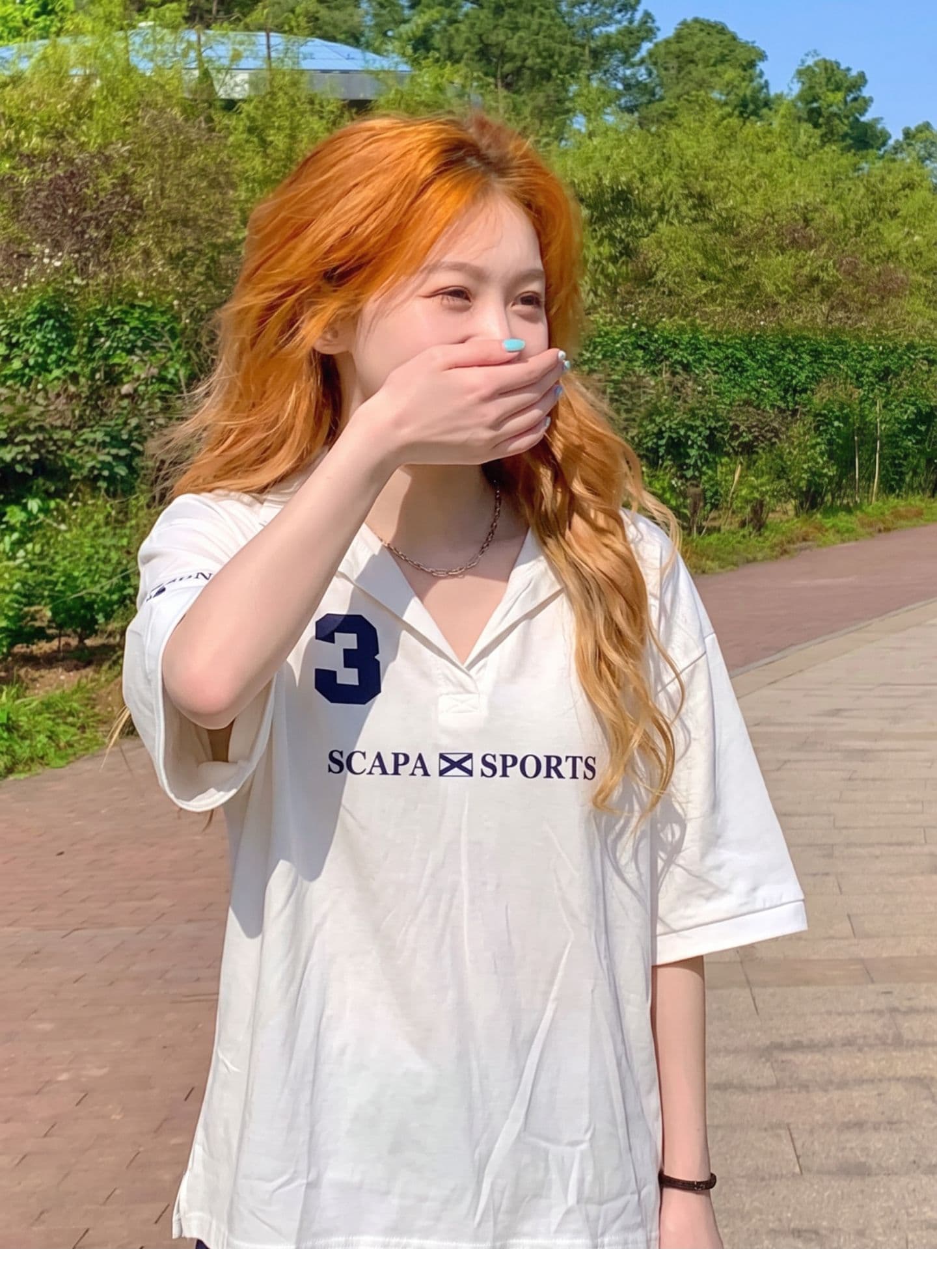 광저우 원단 디지털 직분사 자수 견장 아메리칸 레트로 폴로 칼라 디자인 센스 POLO 셔츠 여름 반팔 상세 이미지 8