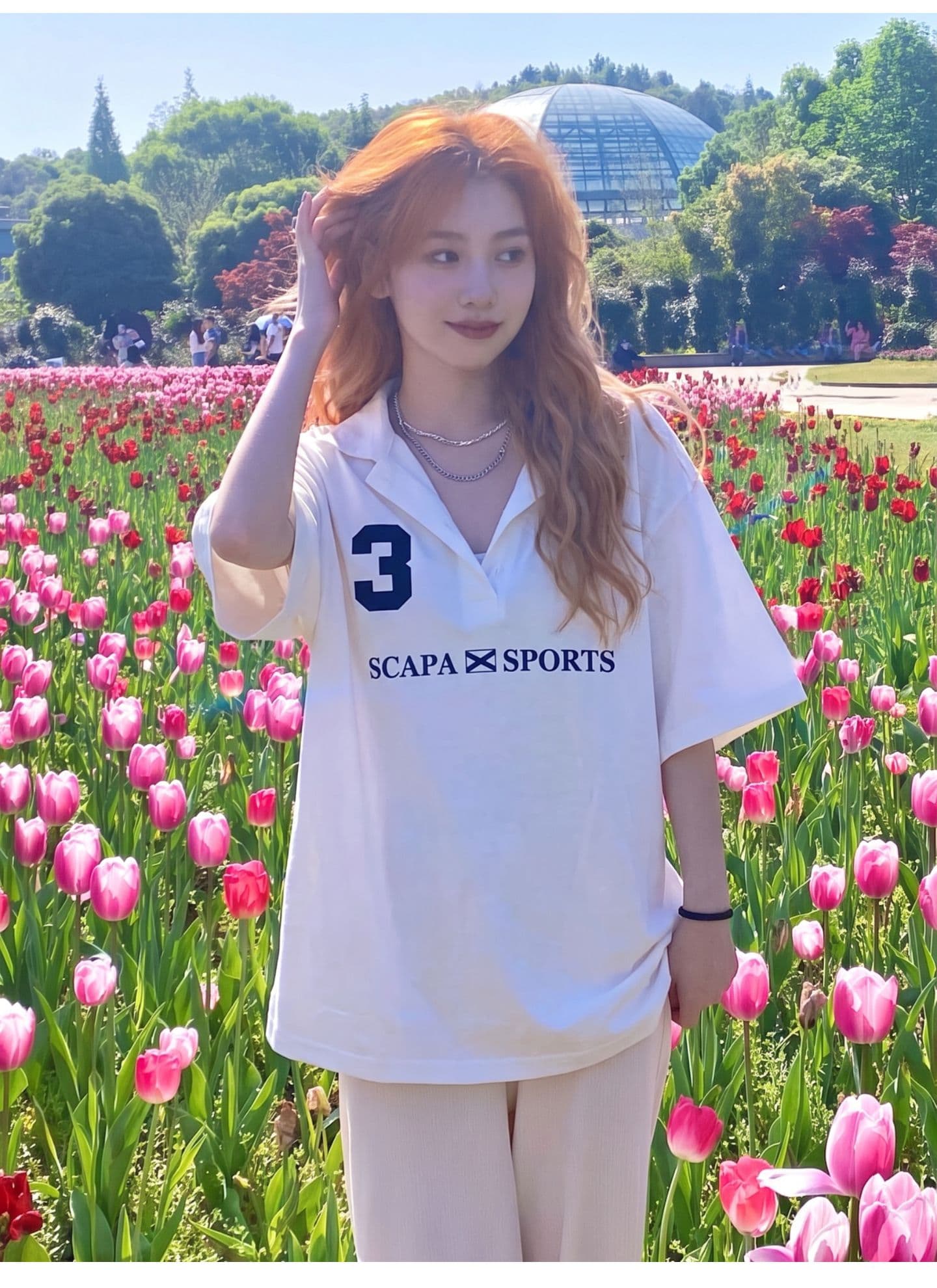광저우 원단 디지털 직분사 자수 견장 아메리칸 레트로 폴로 칼라 디자인 센스 POLO 셔츠 여름 반팔 상세 이미지 9