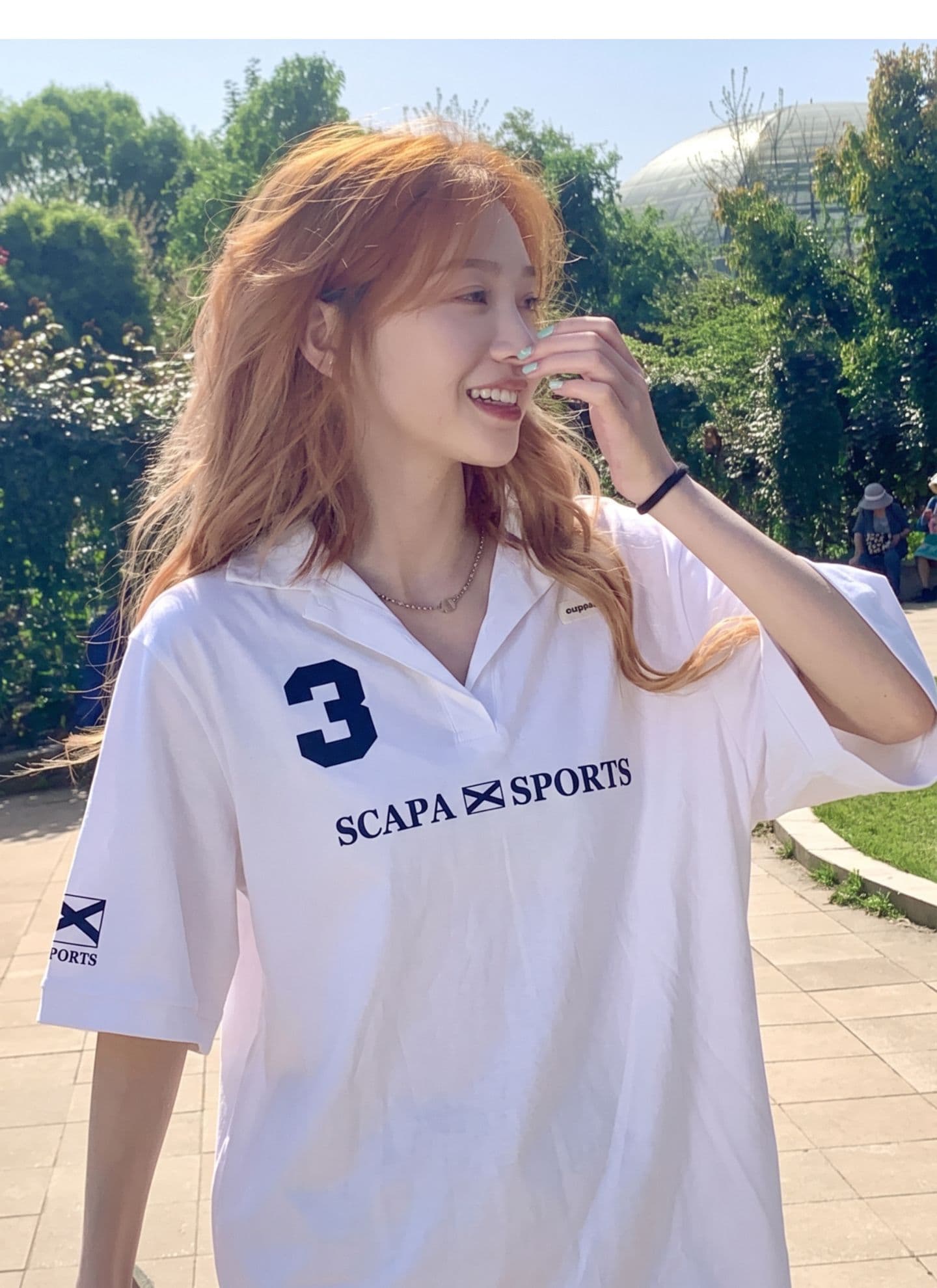 광저우 원단 디지털 직분사 자수 견장 아메리칸 레트로 폴로 칼라 디자인 센스 POLO 셔츠 여름 반팔 상세 이미지 11