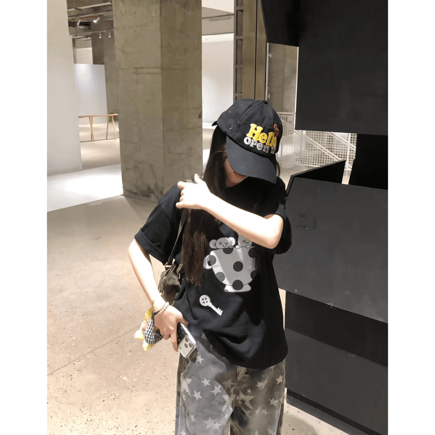 24 개 빗질하다 순면 닫기 암소 토끼 프린트 반팔 여름 커플룩 맨위 이미지 2