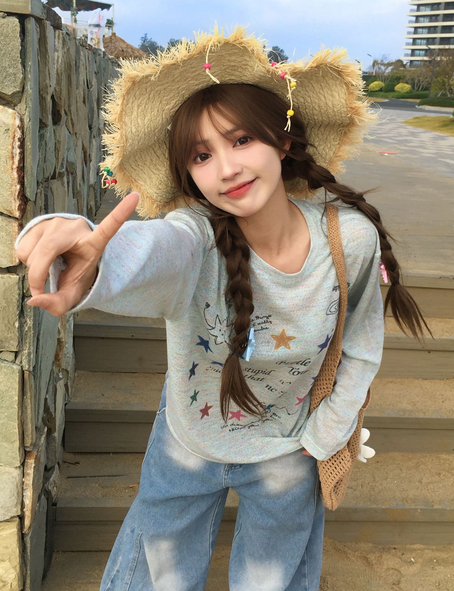 원본 솜씨 광저우 원단 긴팔 블라우스 티셔츠 여성 상세 이미지 1