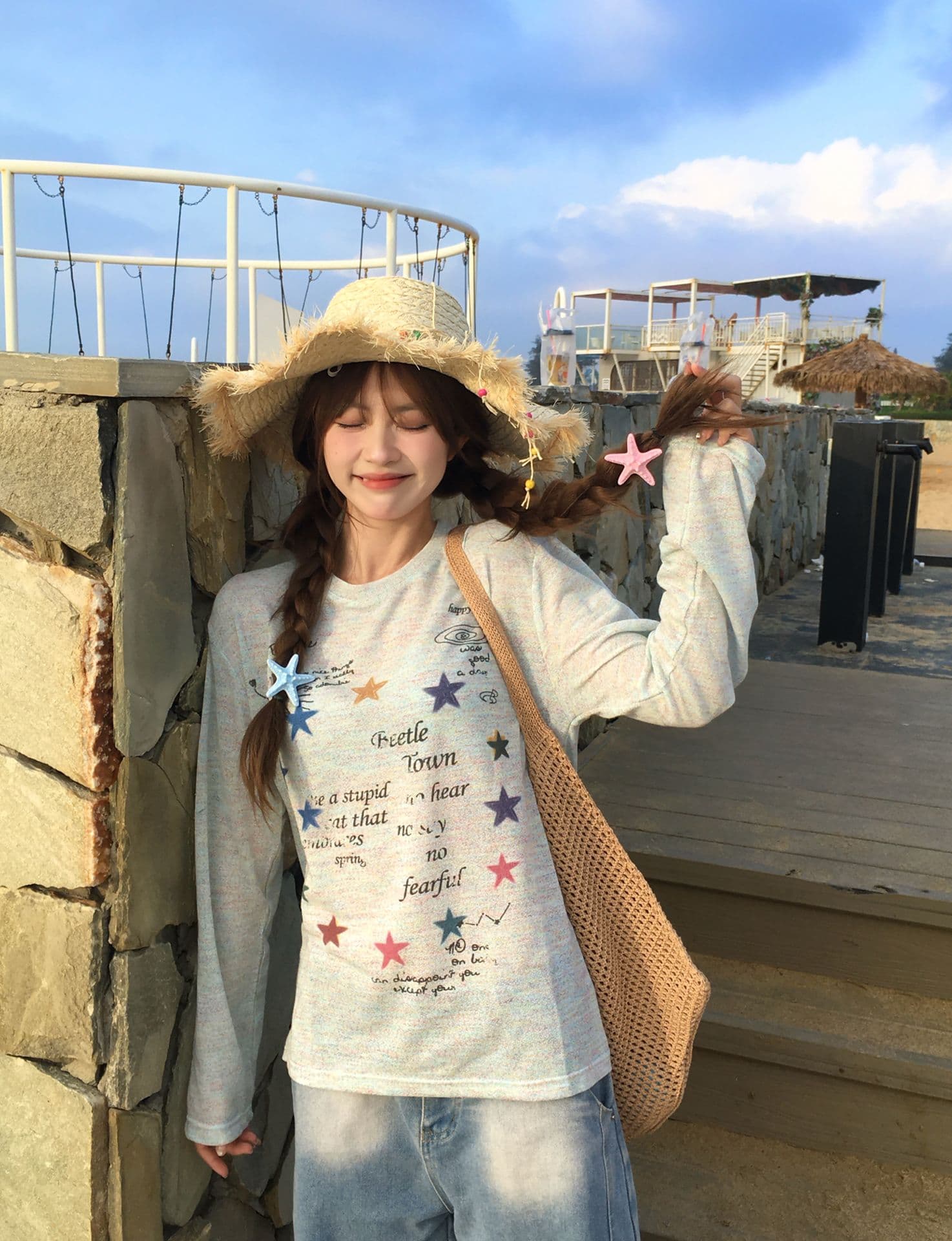 원본 솜씨 광저우 원단 긴팔 블라우스 티셔츠 여성 상세 이미지 2