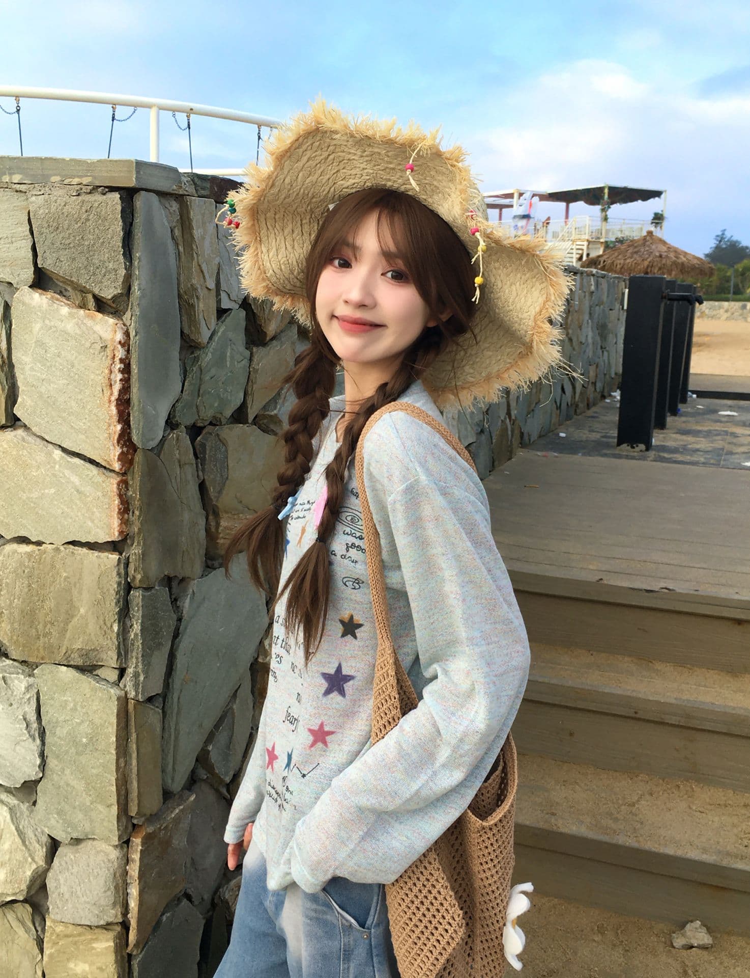 원본 솜씨 광저우 원단 긴팔 블라우스 티셔츠 여성 상세 이미지 3