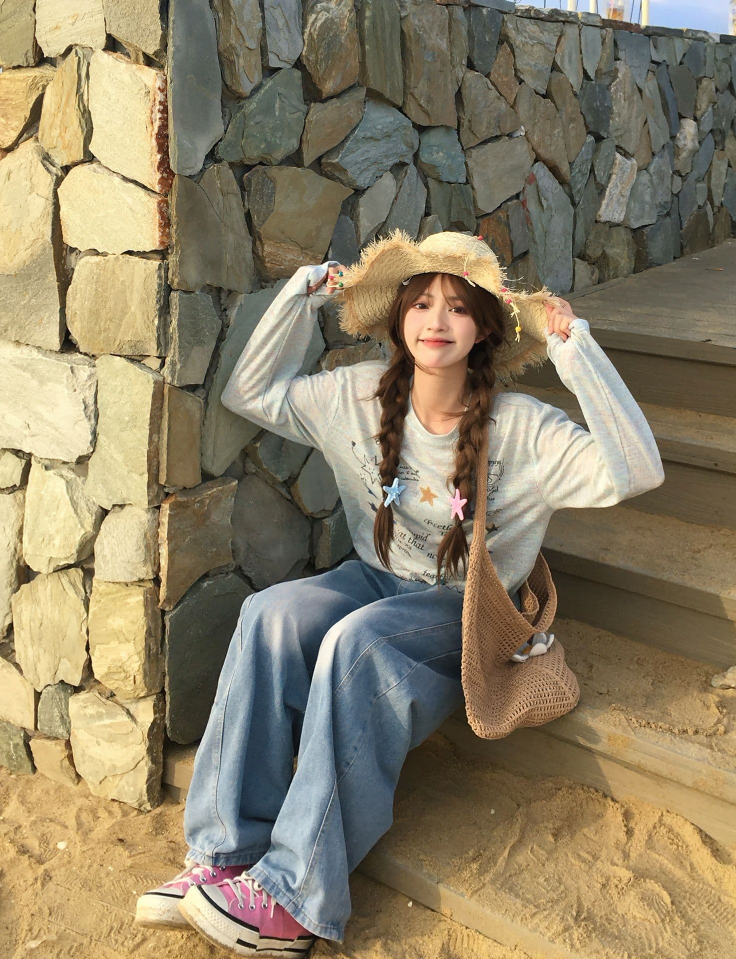 원본 솜씨 광저우 원단 긴팔 블라우스 티셔츠 여성 상세 이미지 4