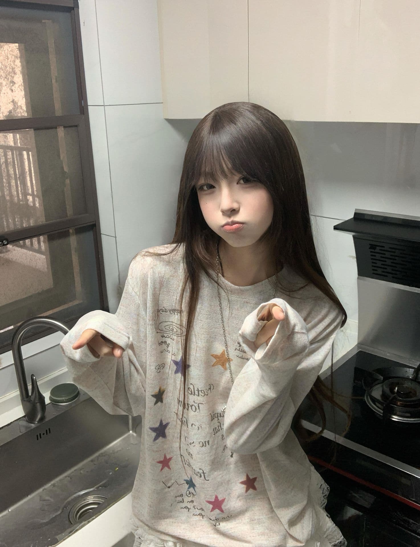 원본 솜씨 광저우 원단 긴팔 블라우스 티셔츠 여성 상세 이미지 6