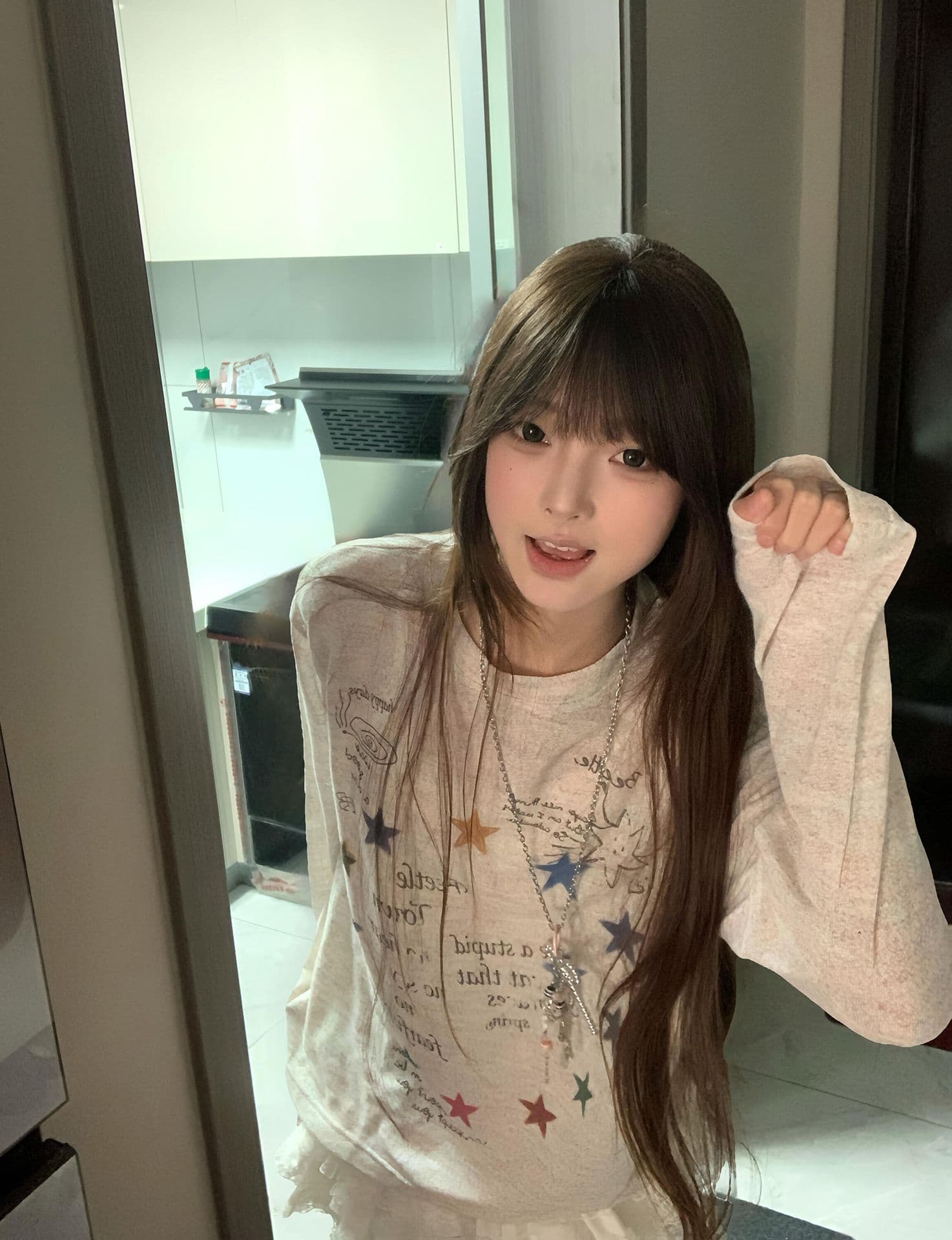 원본 솜씨 광저우 원단 긴팔 블라우스 티셔츠 여성 상세 이미지 8