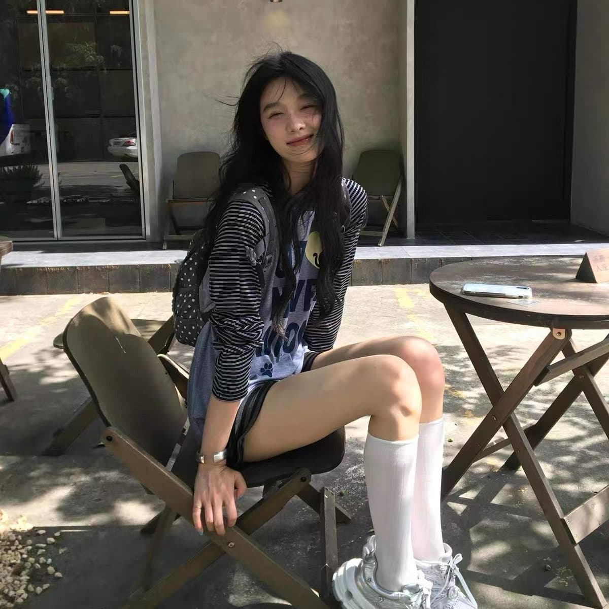 원본 솜씨 순면 220 그램 긴팔 티셔츠 여성 이미지 5