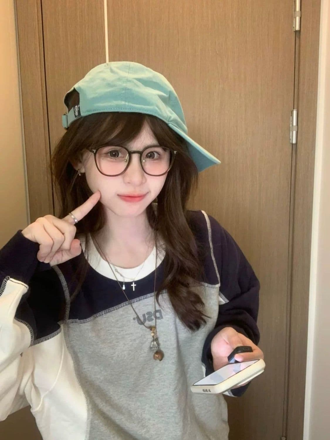 얇은 스타일 이후 패키지 칼라 순수한 Mianhua 면 복합 후드티 여성 상세 이미지 5