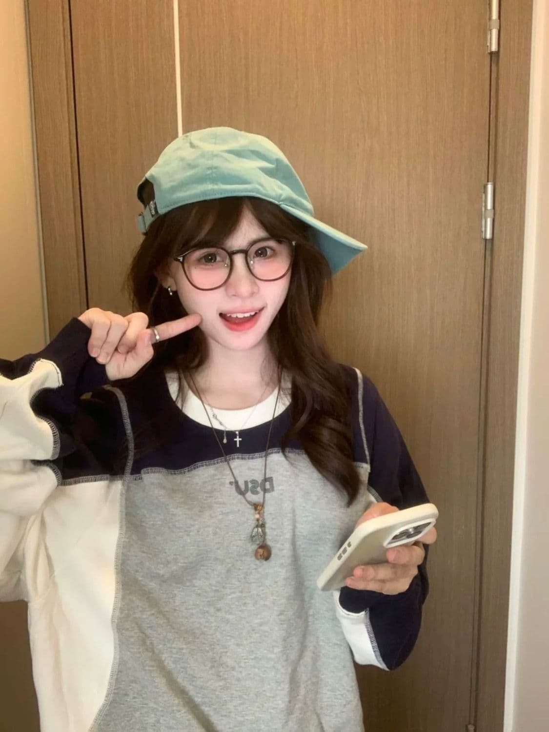 얇은 스타일 이후 패키지 칼라 순수한 Mianhua 면 복합 후드티 여성 상세 이미지 6