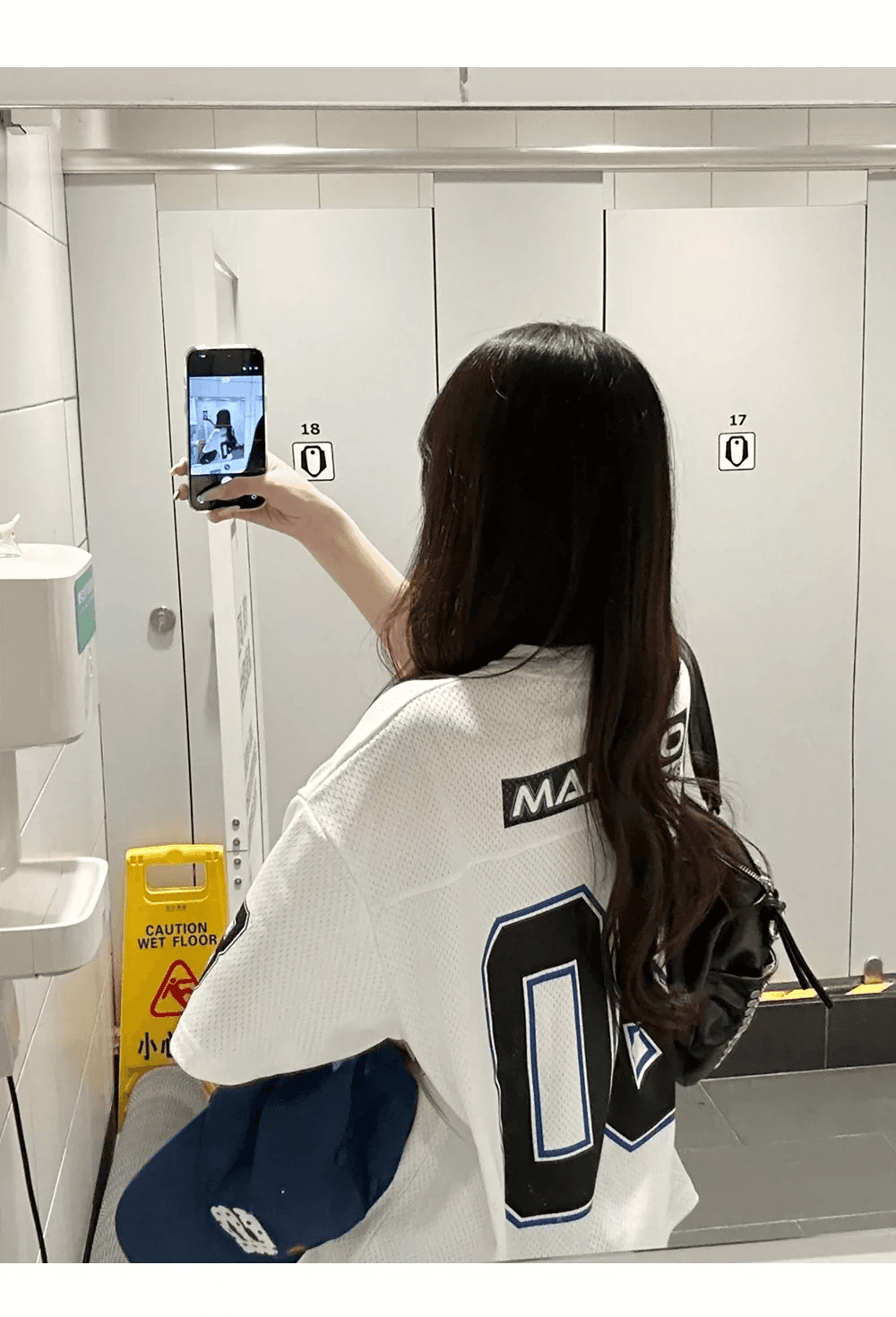 원본 것 아메리칸 V넥 저지 반팔 티셔츠 루즈핏 캐주얼 다용도 맨위 상세 이미지 9