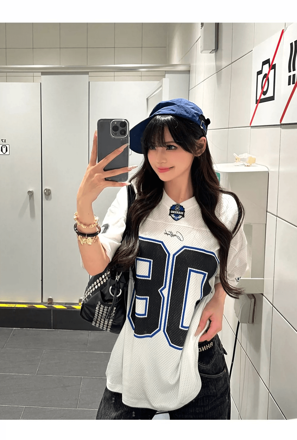 원본 것 아메리칸 V넥 저지 반팔 티셔츠 루즈핏 캐주얼 다용도 맨위 상세 이미지 10