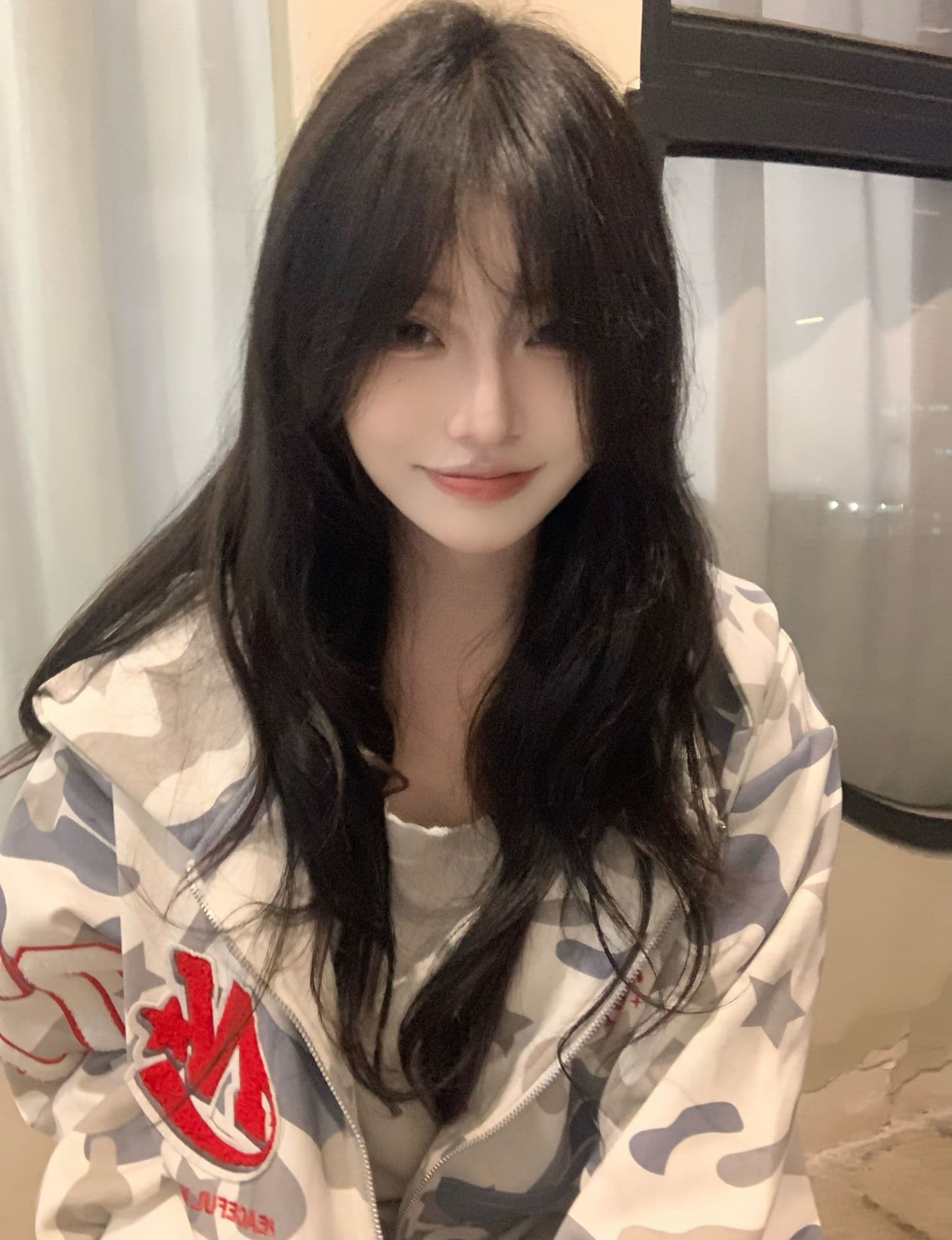 얇은 스타일 털이 있는 백금 지퍼 자수 원본 천 인사이드 펌프 순수한 Mianhua 면 복합 후드티 여성 상세 이미지 5
