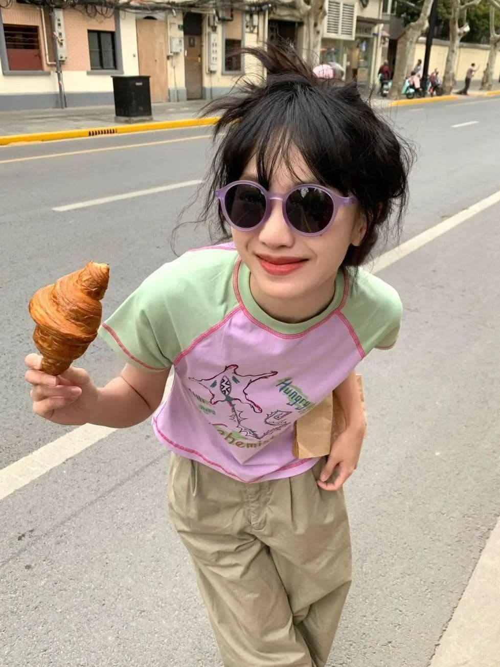 원본 원단 92 면 8 암모니아 Lun 패치워크 프린트 티셔츠 이미지 3