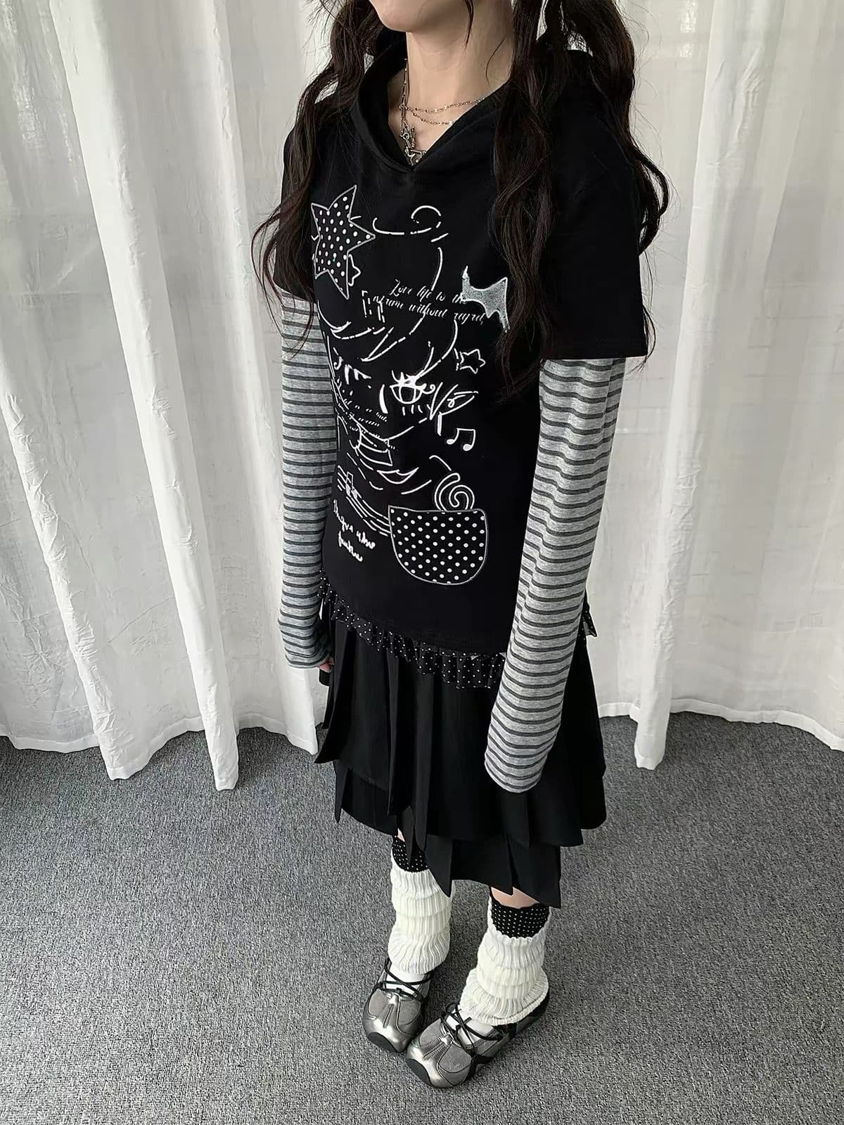 원본 것 자수 광저우 스트라이프 페이크 레이어드 40 220 그램 92 면 8 암모니아 Lun 상세 이미지 9