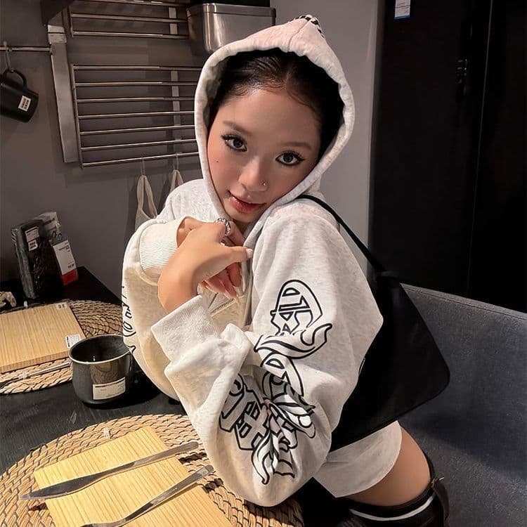 얇은 스타일 원본 솜씨 순수한 Mianhua 면 복합 후드티 여성 상세 이미지 6